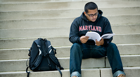 Student studying